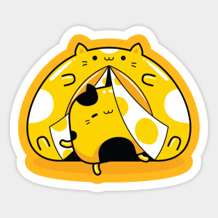 yellow cat adventurer profession Sticker